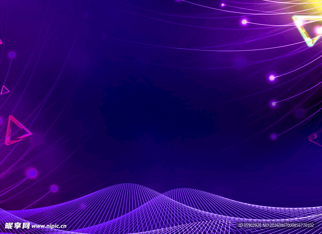 紫色动感科技线条背景图