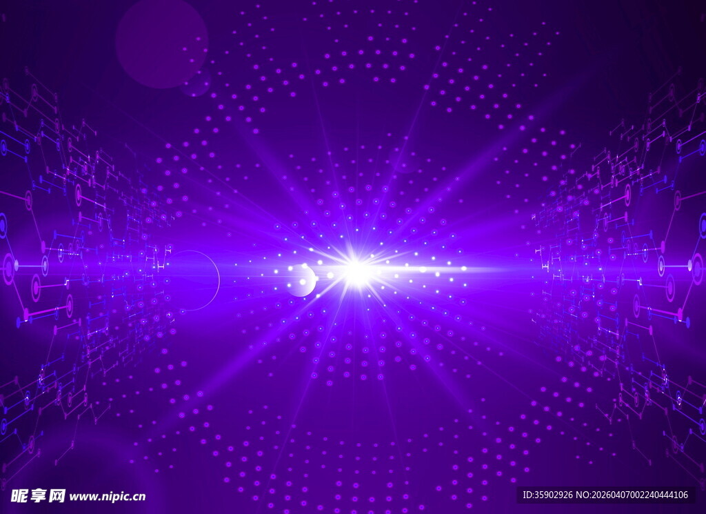 紫色炫光科技背景图
