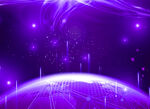 梦幻紫色科技感宇宙背景