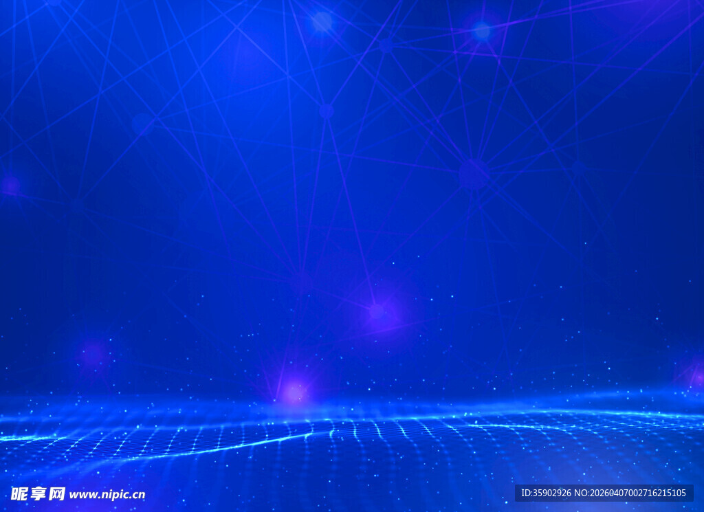 梦幻蓝色科技背景画面