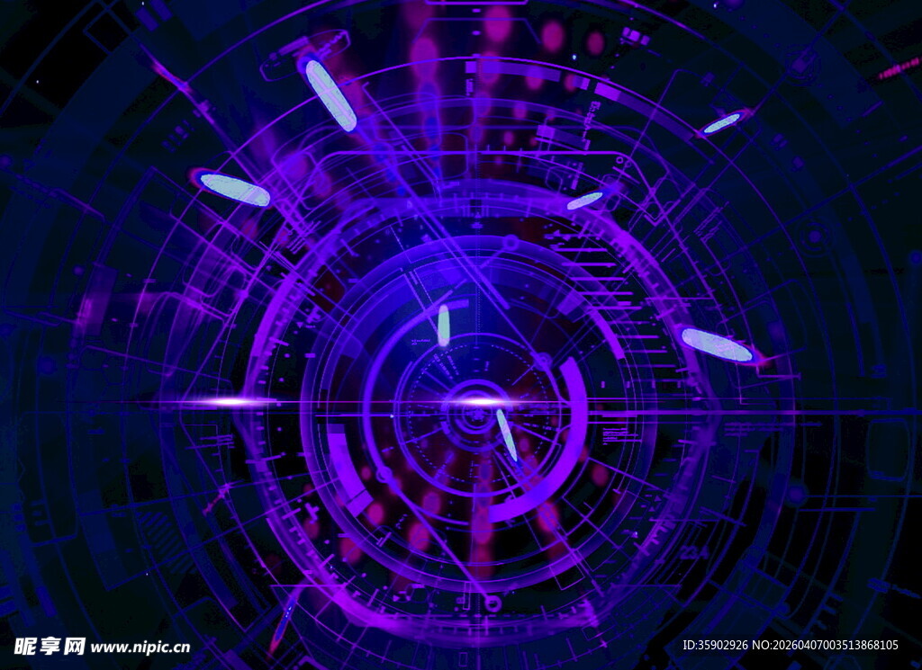 炫彩科技感圆形图案