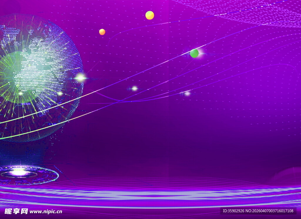 梦幻紫色烟花背景图