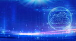 科技感蓝色云端背景图