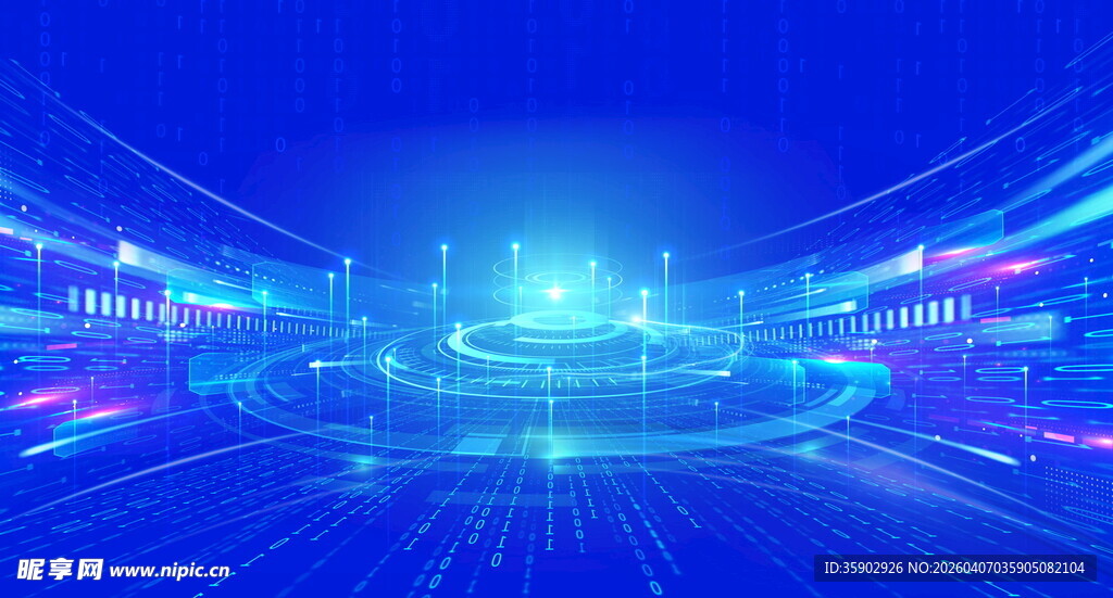 科技感未来感蓝色虚拟场景