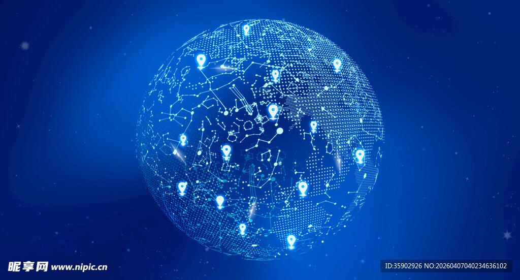 蓝色科技感球体