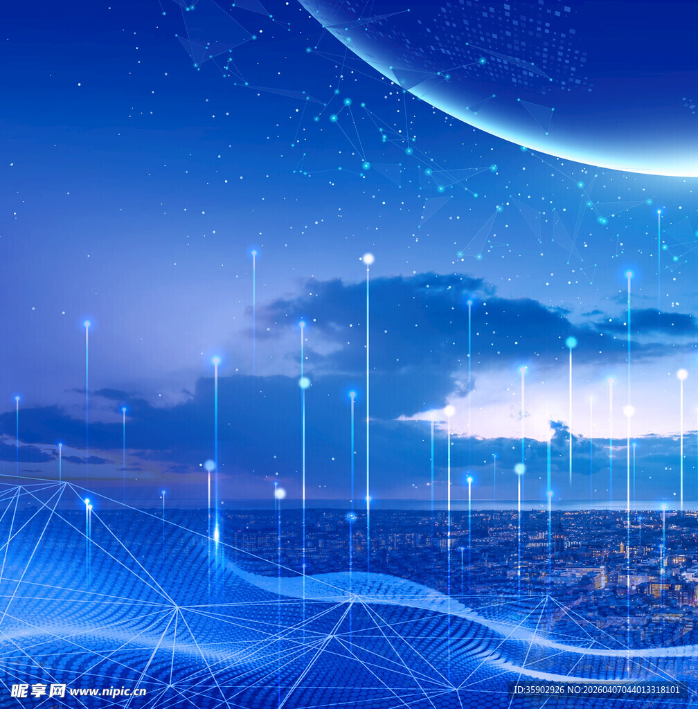 梦幻科技宇宙城市景观