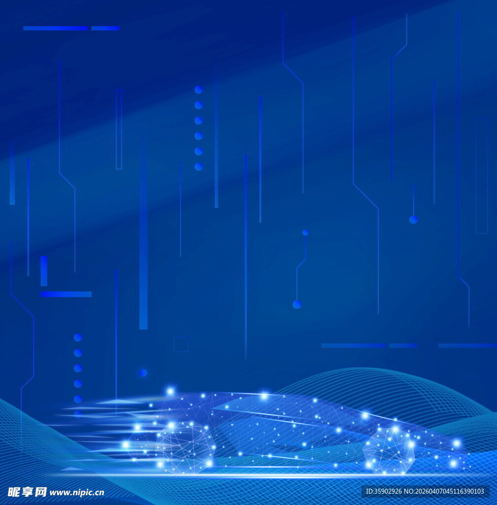 科技感城市夜景数字画面