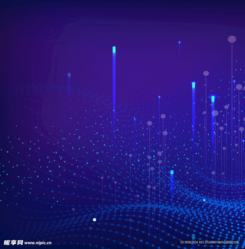 紫色科技感数据动态背景图