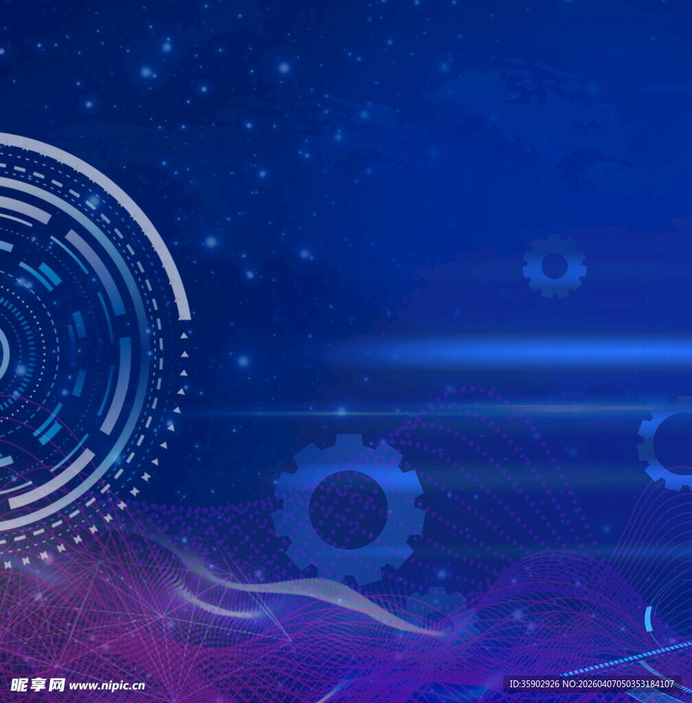 科技感梦幻蓝色背景画面