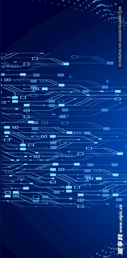 科技感蓝色数字代码背景