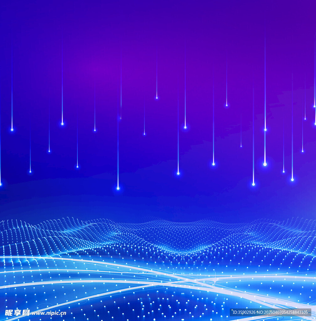 梦幻科技感线条光影背景