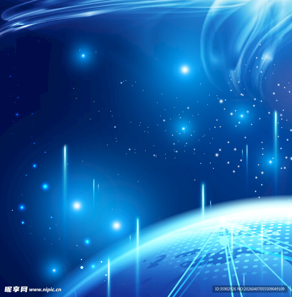 科技蓝色梦幻背景图