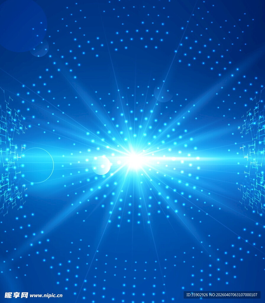 蓝色科技光效背景图