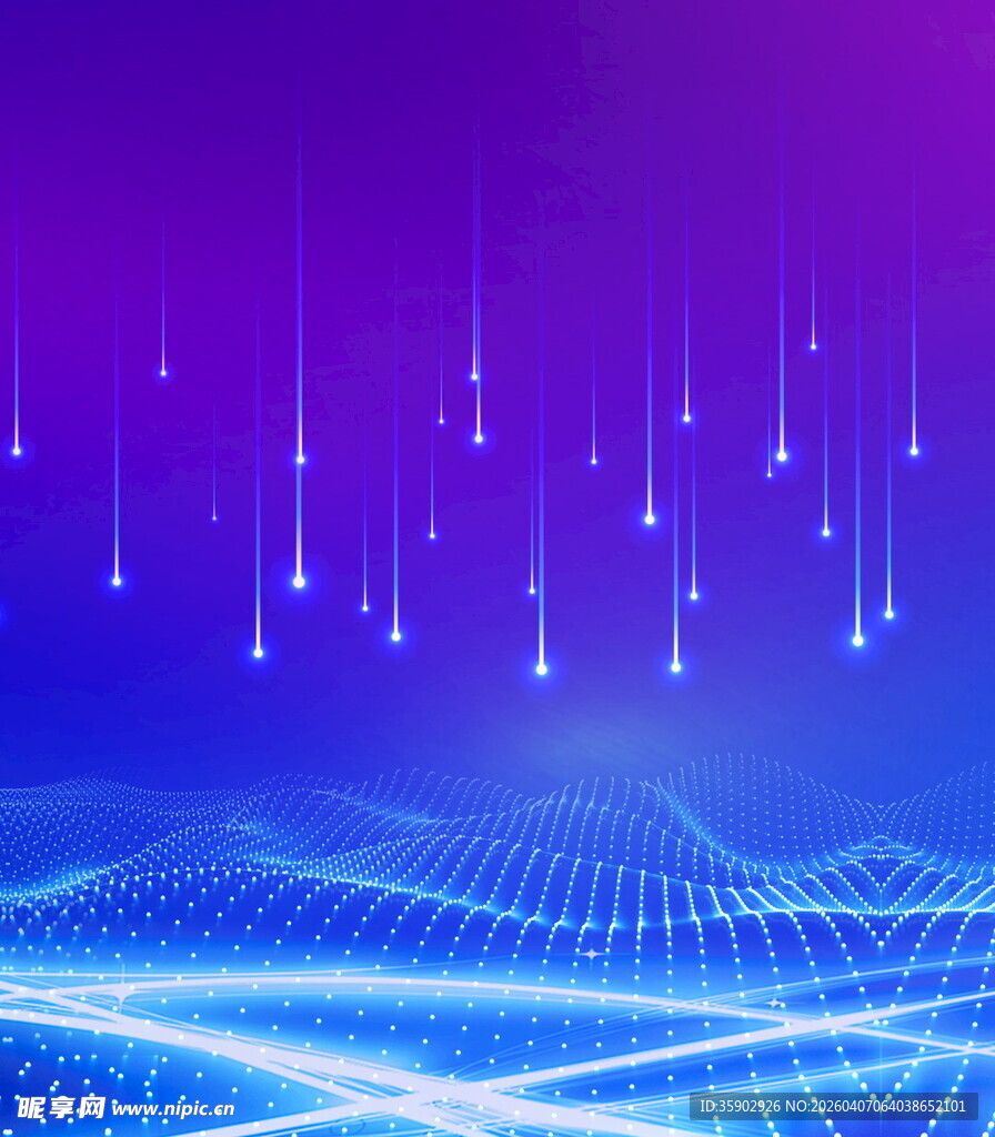 梦幻科技感线条光影背景