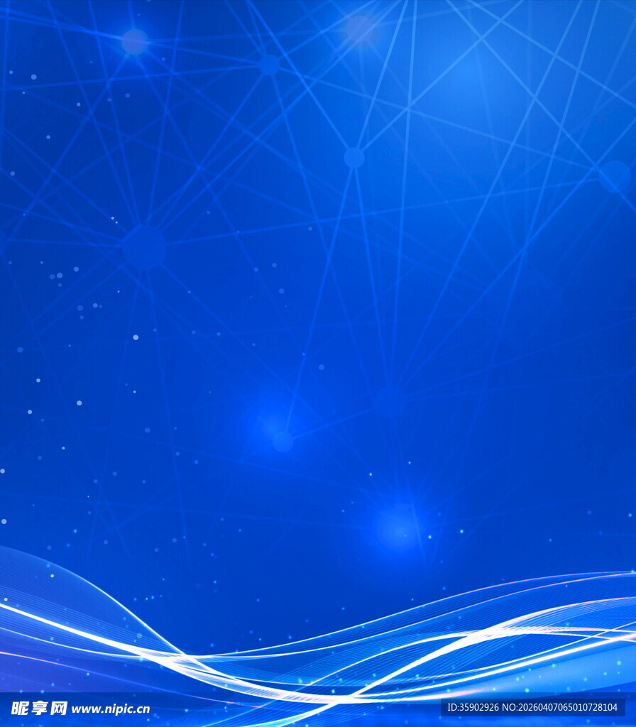 蓝色梦幻线条背景图