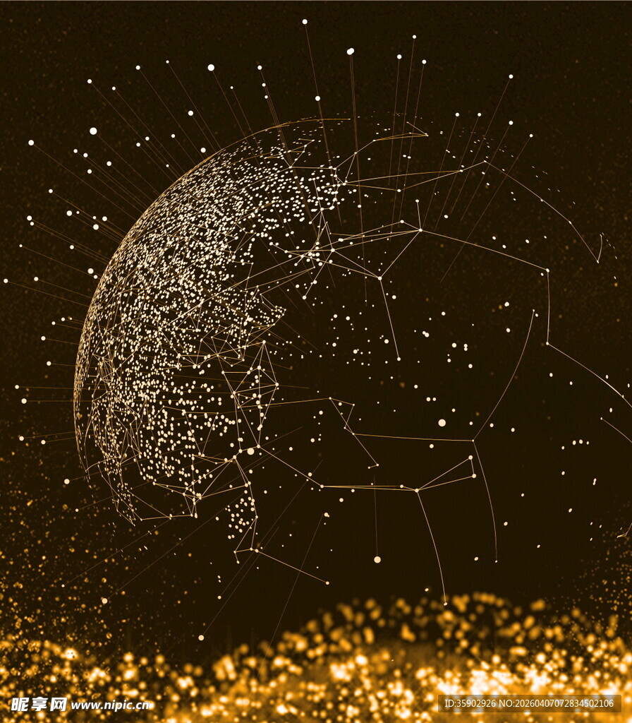 梦幻星球下的璀璨金色世界