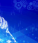 科技感机械手臂背景图