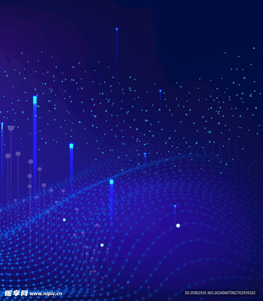 科技感蓝色数据动态背景