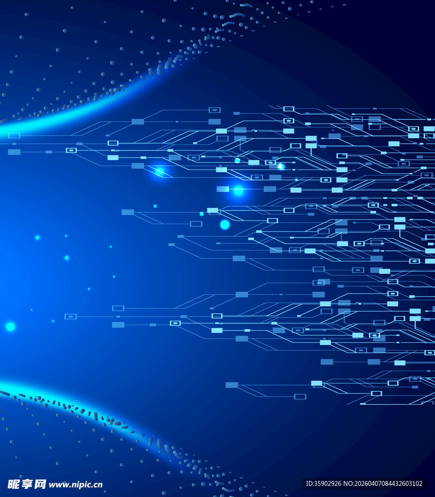 蓝色科技感线条背景图