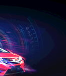 炫酷红色赛车疾驰瞬间