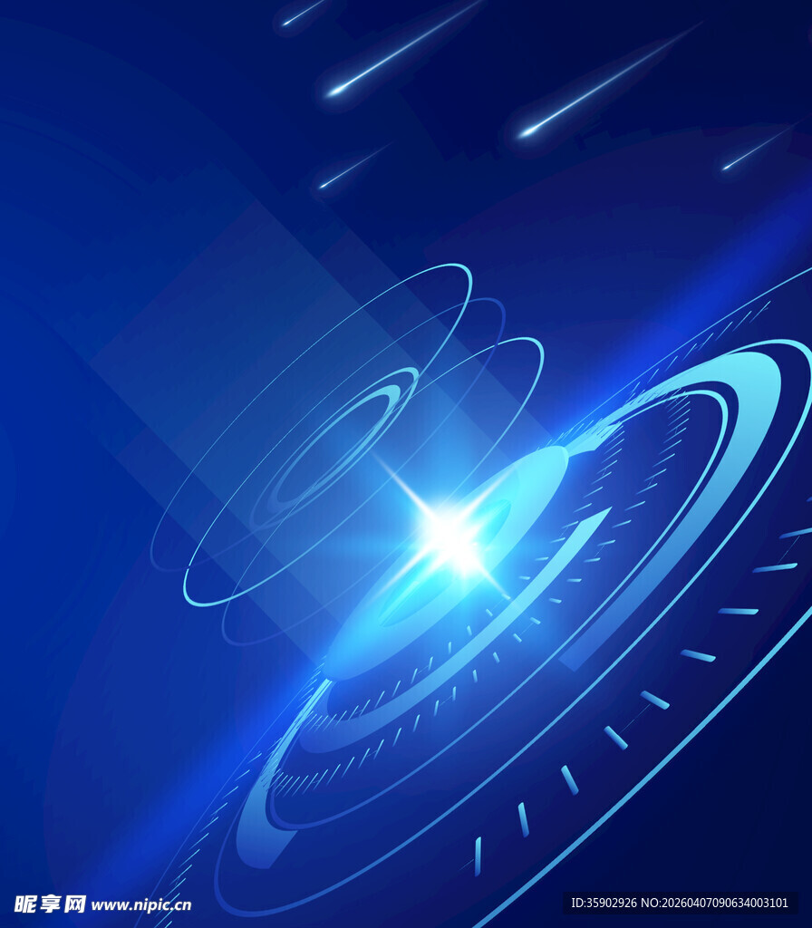 科技感蓝色光效背景图