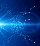 科技感蓝色光线背景图案