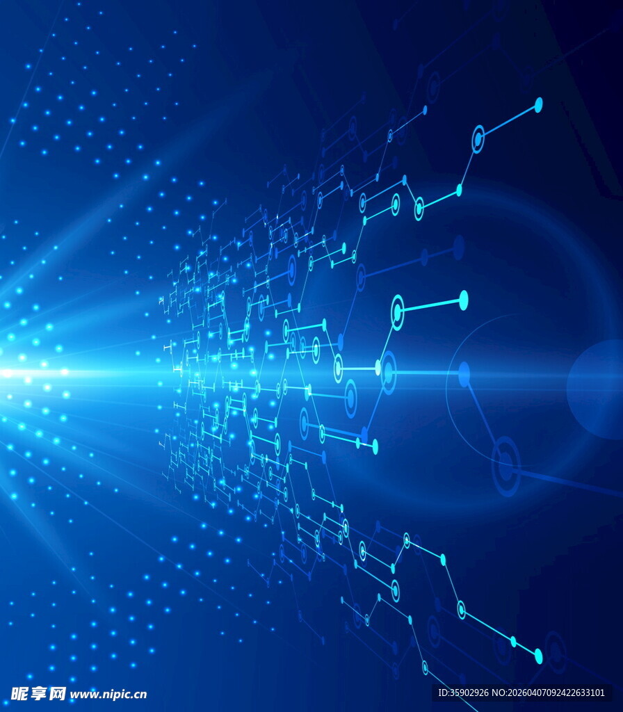 科技感蓝色光线背景图案