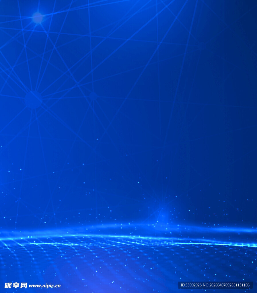 蓝色渐变线条科技背景图