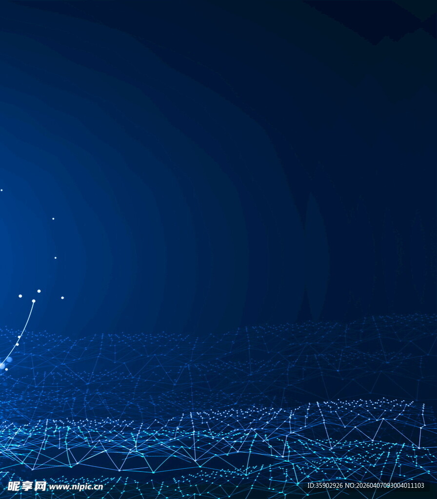 深蓝色背景下的线条光影效果