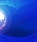 梦幻蓝色隧道景观