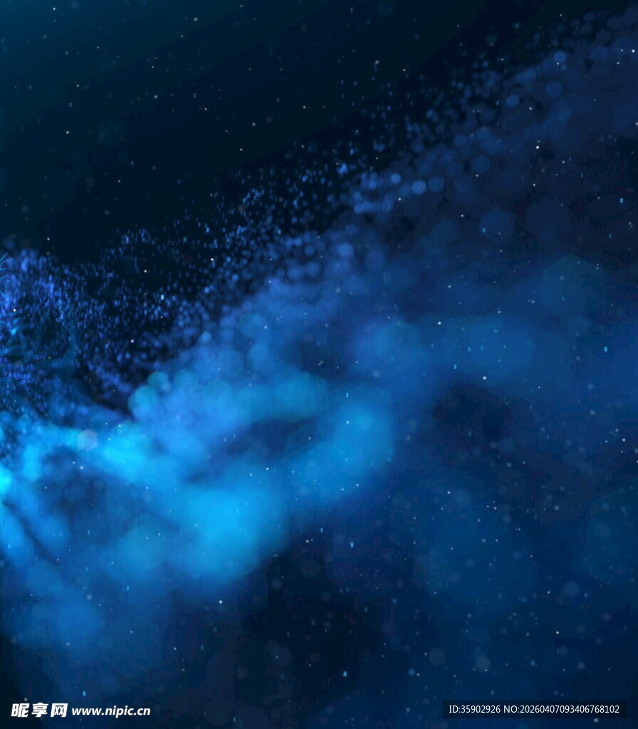 深海蓝色梦幻气泡景象