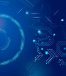 科技感蓝色电路背景图案