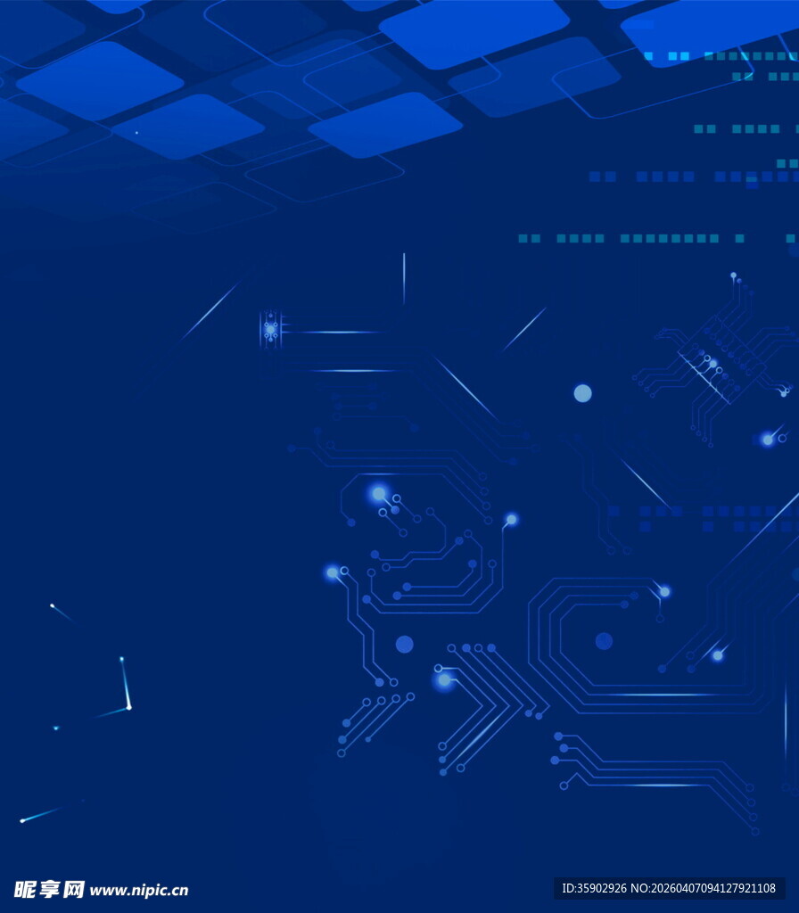 科技感蓝色数字背景画面