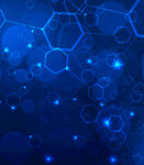 蓝色科技感六边形背景图案