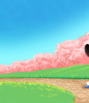 春日烂漫樱花小道风景