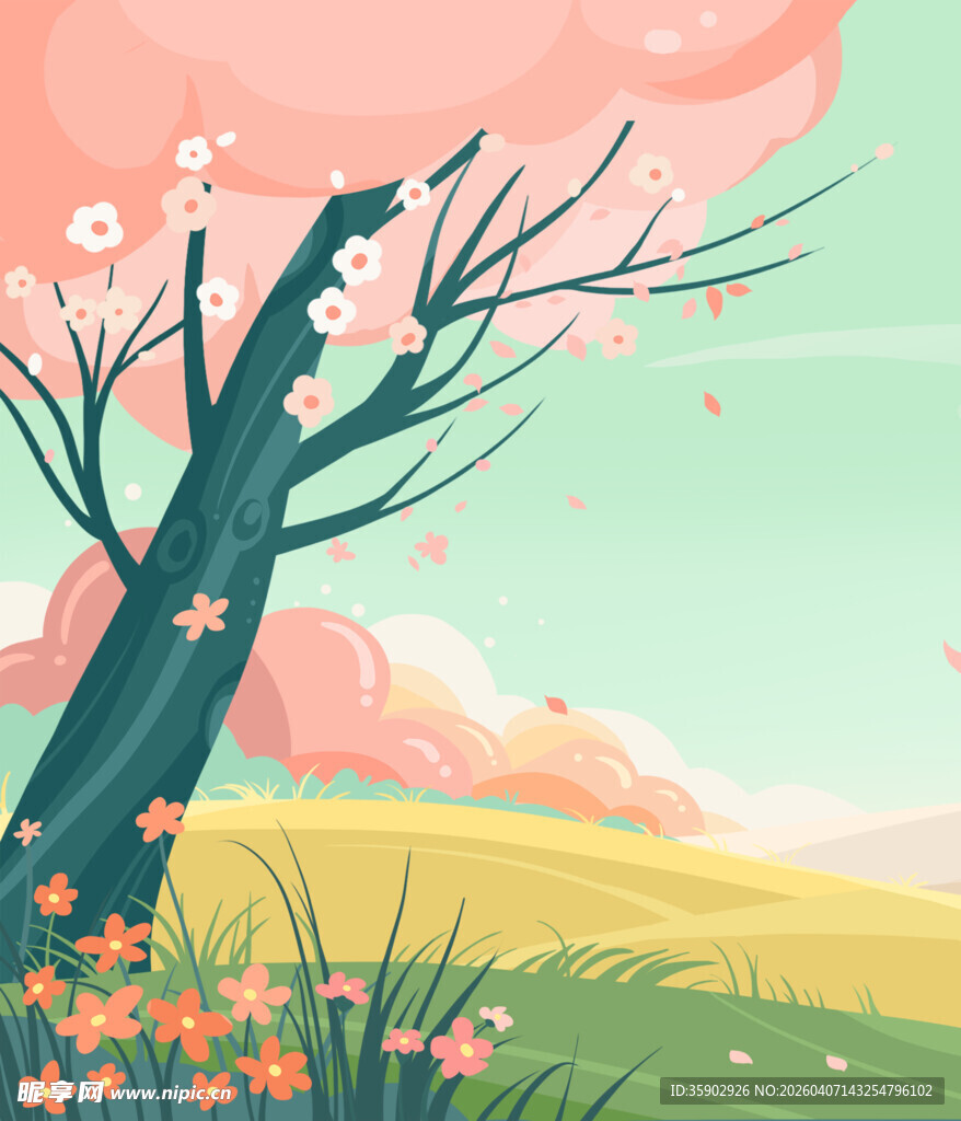 春日烂漫风景图