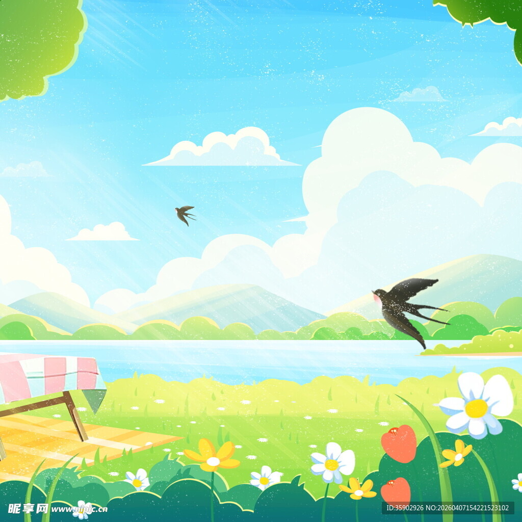 春日湖畔美景
