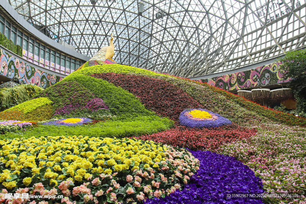 昆明花世界梦幻温室花卉景观