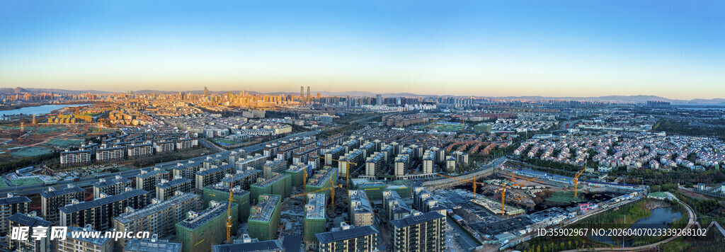 城市全景俯瞰风光