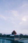 故宫角楼畔的静谧天空