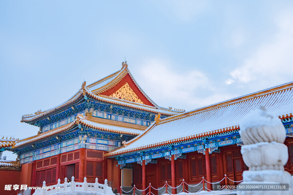 故宫雪景古典建筑之美