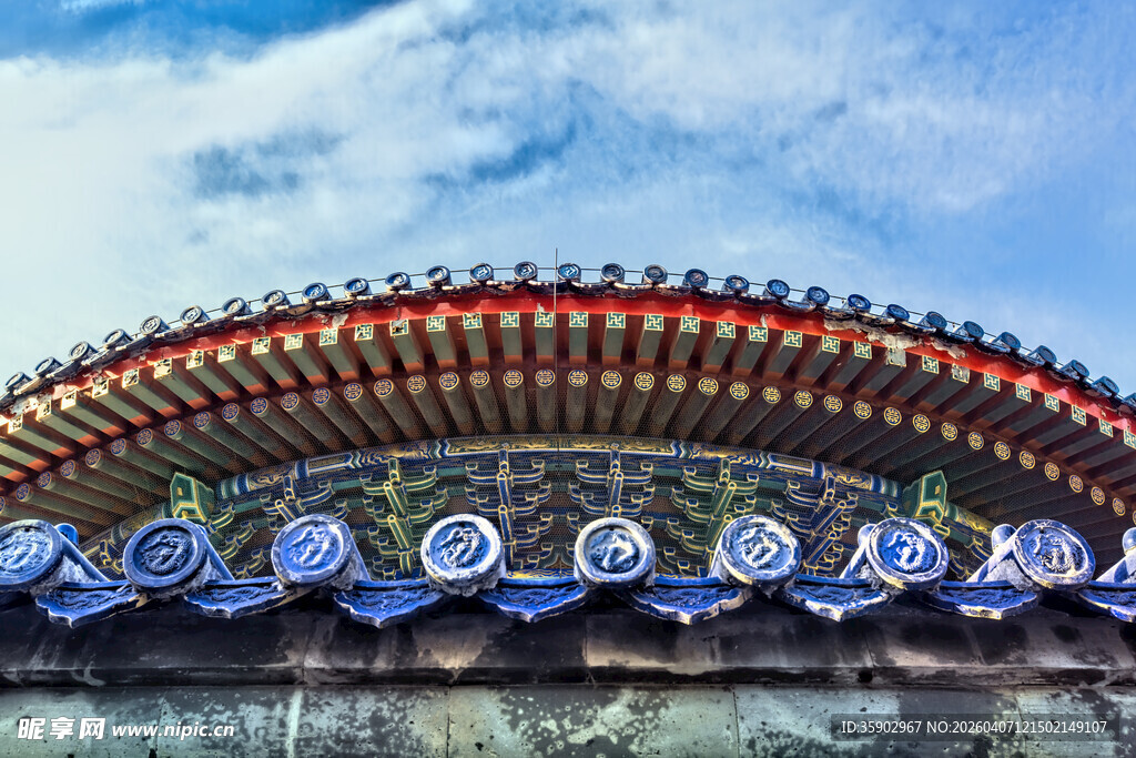 中式古建筑屋檐特写