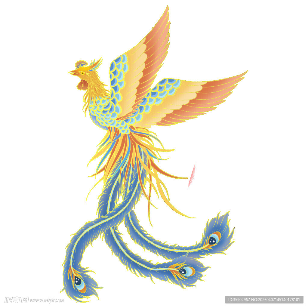 彩色凤凰图案