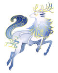 梦幻灵鹿插画