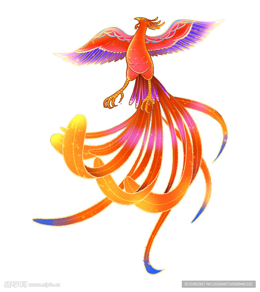 绚丽凤凰插画