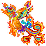 彩色凤凰图案