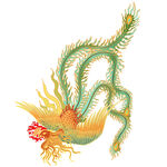 传统中国风绿色祥龙图案