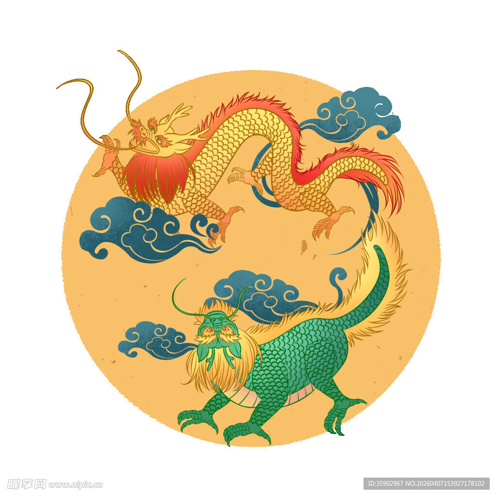 龙凤呈祥传统图案