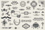 复古装饰元素矢量图案集