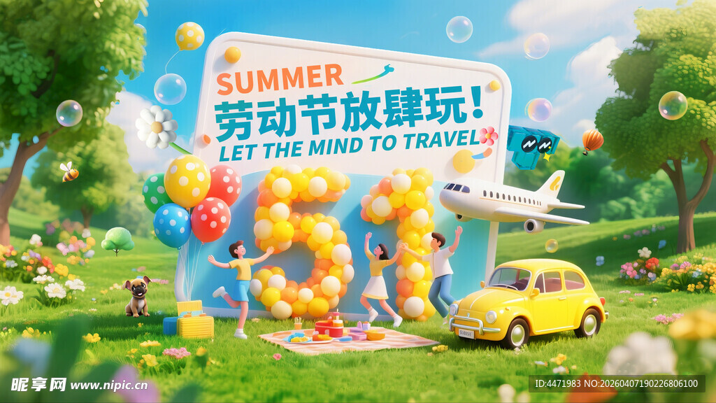 萌趣动物欢乐购物节场景